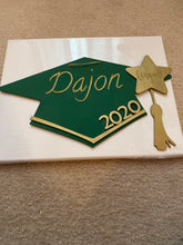 Load image into Gallery viewer, Graduation cap wood door wreaths