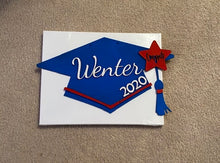 Load image into Gallery viewer, Graduation cap wood door wreaths