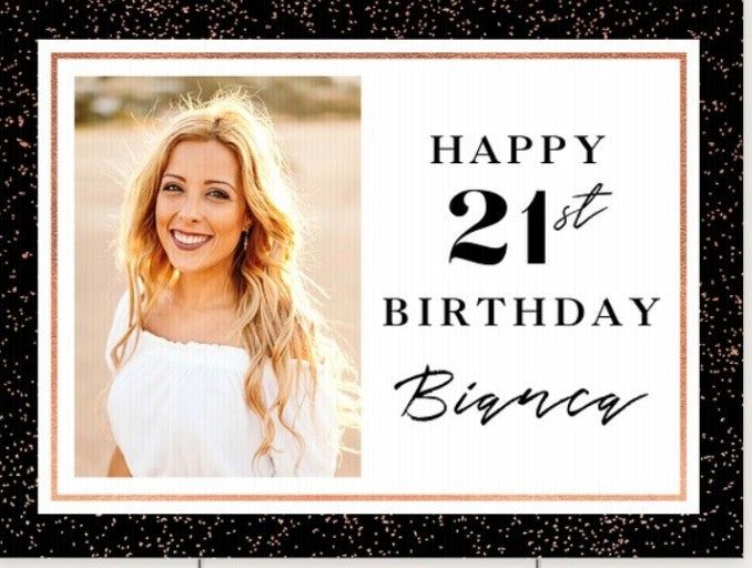 Personalized Yard card 24X18 with stake included