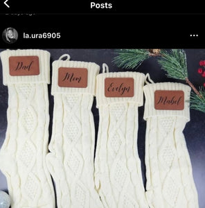 Engraved Christmas stockings