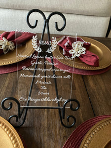 Acrylic engraved list