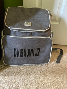 Diaper bag with name