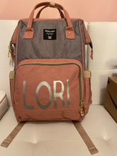 Load image into Gallery viewer, Diaper bag with name
